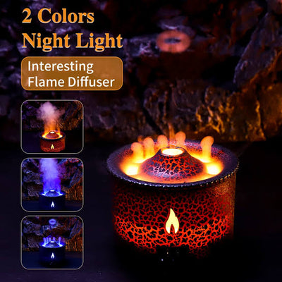 Flame Air Diffuser Volcano Humidifier For Room